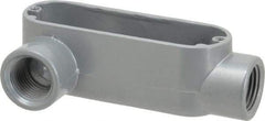 Thomas & Betts - LR Body, 1/2" Trade, IMC, Rigid Aluminum Conduit Body - Oval, 3-1/2" OAL, 4.3 cc Capacity, Gray - Apex Tool & Supply