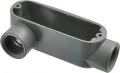 Thomas & Betts - LR Body, 3/4" Trade, IMC, Rigid Aluminum Conduit Body - Oval, 4-1/8" OAL, 7.3 cc Capacity, Gray - Apex Tool & Supply