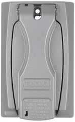Thomas & Betts - Electrical Outlet Box Zinc Weatherproof Cover - Includes (2) Adapter Plates & Single Receptacle up to 1-9/16" - Apex Tool & Supply