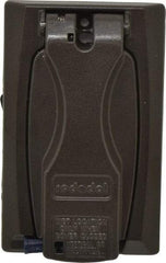 Thomas & Betts - Electrical Outlet Box Zinc Weatherproof Cover - Includes (2) Adapter Plates & Single Receptacle up to 1-9/16" - Apex Tool & Supply