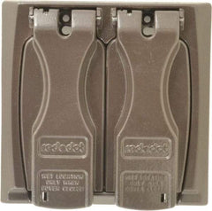 Thomas & Betts - Electrical Outlet Box Zinc Weatherproof Cover - Includes (2) Adapter Plates & Single Receptacle up to 1-9/16" - Apex Tool & Supply