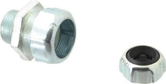 Thomas & Betts - 1.065 to 1.205" Cable Capacity, Liquidtight, Straight Strain Relief Cord Grip - 1 NPT Thread, 2-3/8" Long, Iron - Apex Tool & Supply