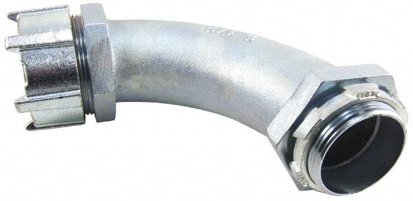 Thomas & Betts - 2-1/2" Trade, Malleable Iron Threaded Angled Liquidtight Conduit Connector - Noninsulated - Apex Tool & Supply