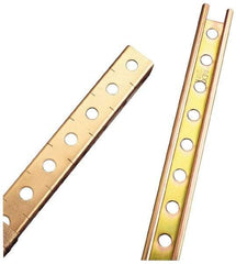 Thomas & Betts - 8 Ft. Long x 1-1/2 Inch Deep x 1-1/2 Inch Wide, Steel Raceway - No Cover, 1 Channel, Gold, Galvanized - Apex Tool & Supply