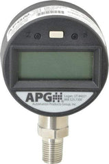 Made in USA - 2-1/2" Dial, 1/4 Thread, 0-100 Scale Range, Pressure Gauge - Lower Connection Mount, Accurate to 0.25% of Scale - Apex Tool & Supply