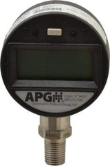 Made in USA - 2-1/2" Dial, 1/4 Thread, 0-60 Scale Range, Pressure Gauge - Lower Connection Mount, Accurate to 0.25% of Scale - Apex Tool & Supply