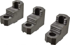 Buck Chuck Company - 10" Max Chuck Diam Compatibility, Steel Tongue & Groove Hard Lathe Top Jaws - 2" High - Apex Tool & Supply
