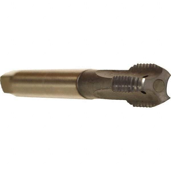 Emuge - 3/4-16 UNF 2BX 4 Flute TiCN Finish Cobalt Straight Flute Machine Tap - Modified Bottoming, Right Hand Thread, 4.331" OAL, 0.984" Thread Length, Oversize, Through Coolant - Apex Tool & Supply