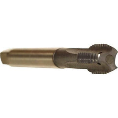 Emuge - 3/4-16 UNF 2BX 4 Flute TiCN Finish Cobalt Straight Flute Machine Tap - Modified Bottoming, Right Hand Thread, 4.331" OAL, 0.984" Thread Length, Oversize, Through Coolant - Apex Tool & Supply