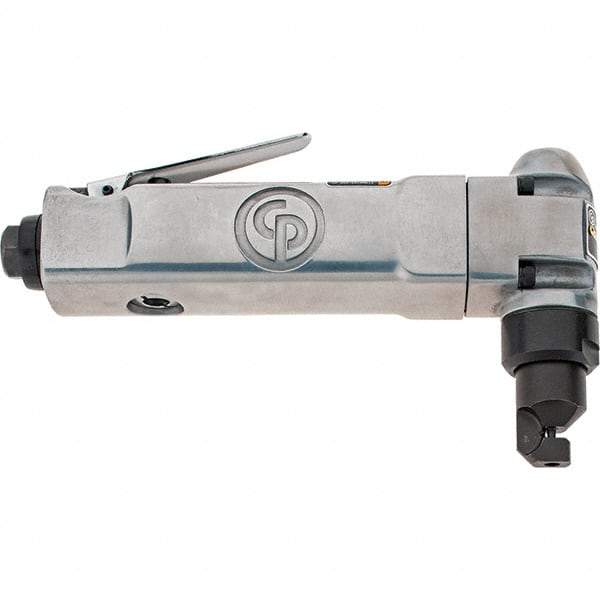 Chicago Pneumatic - 2,400 SPM, Pneumatic Power Nibbler - 16 (Steel) Gauge Cutting Capacity, 1/4 NPT Inlet, 15.5 CFM, 90 psi - Apex Tool & Supply