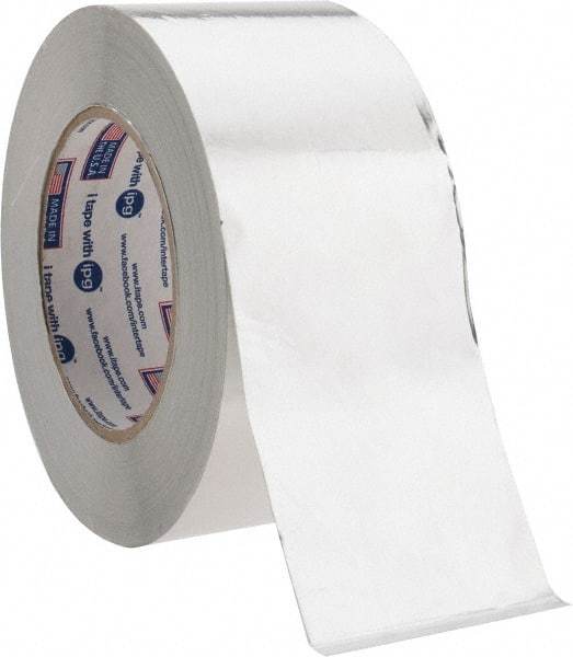 Intertape - 2-1/2" x 60 Yds Silver Foil Tape - 4.6 mil, Acrylic Adhesive, Aluminum Foil Backing, 30 Lb/ln Tensile Strength, -35°F to 350°F, Series ALF200L - Apex Tool & Supply