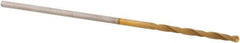 Guhring - #68 118° High Speed Steel Jobber Drill - TiN Finish, Right Hand Cut, Spiral Flute, Straight Shank, 30mm OAL, Standard Point - Apex Tool & Supply