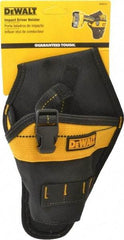 DeWALT - 1 Pocket Drill/Impact Driver Holster - Ballistic Polyester, Black & Yellow, 6" Wide x 9" High - Apex Tool & Supply