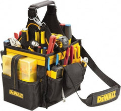 DeWALT - 23 Pocket Black & Yellow Polyester Tool Bag - 10-1/2" Wide x 8-1/2" Deep x 10" High - Apex Tool & Supply