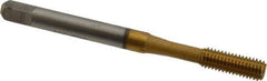 Accupro - #10-32 UNF H5 Thread Limit Bottoming Thread Forming Tap - Powdered Metal High Speed Steel, TiN Finish, 2-3/8" OAL - Exact Industrial Supply