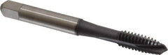 Accupro - 1/4-20 UNC, 3 Flute, TiCN Finish, Powdered Metal Spiral Point Tap - Plug Chamfer, Right Hand Thread, 2-1/2" OAL, 3B Class of Fit - Exact Industrial Supply