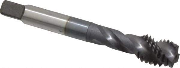 Accupro - 1/2-13 UNC 3 Flute 3B Modified Bottoming Spiral Flute Tap - Powdered Metal, TiCN Finish, 3-3/8" OAL, Right Hand Flute, Right Hand Thread, H3 - Apex Tool & Supply