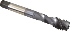 Accupro - 1/2-13 UNC 3 Flute 2B Modified Bottoming Spiral Flute Tap - Powdered Metal, TiCN Finish, 3-3/8" OAL, Right Hand Flute, Right Hand Thread, H5 - Apex Tool & Supply