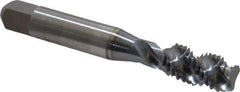 Accupro - M10x1.50 Metric Coarse 3 Flute 6H Modified Bottoming Spiral Flute Tap - Powdered Metal, TiCN Finish, 2-15/16" OAL, Right Hand Flute, Right Hand Thread, D6 - Apex Tool & Supply