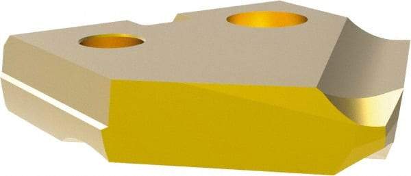 Allied Machine and Engineering - 25/32" Diam x 5/32" Thick, Seat Code 1, 90° Included Angle Spade Drill Insert - TiN Coated, Cobalt, Grade Super Cobalt, Series T-A - Apex Tool & Supply