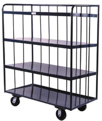 Durham - 2,000 Lb Capacity, Steel Open Portable Shelf Truck - 48" Wide x 61" High - Apex Tool & Supply
