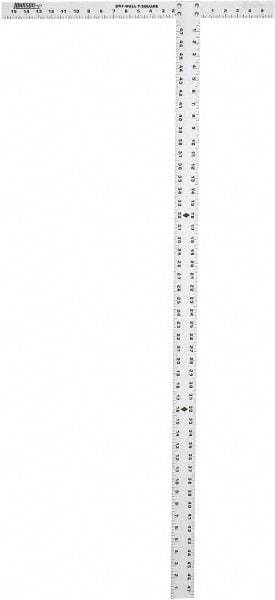 Johnson Level & Tool - 48" Blade Length x 1-1/2" Blade Width, 22" Base Length x 2" Base Width Aluminum Square - 0.008" Accuracy - Apex Tool & Supply