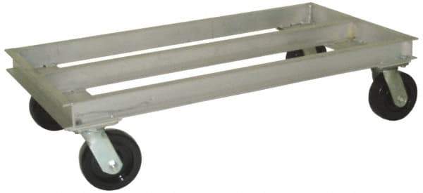 Value Collection - 2,000 Lb Capacity Aluminum Welded Aluminum Dolly - 36" Long x 21" Wide x 11" High, 6" Wheels - Apex Tool & Supply