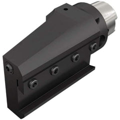 Iscar - 138mm Head Length, Modular Grooving Blade Holder Head - Left Hand Cut, System Size HSK A63WH, Through Coolant, Series ExchangeableHeads - Apex Tool & Supply