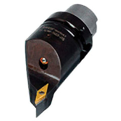 Iscar - Right Hand Cut, Size HSK A63, VBMT & VC.. Insert Compatiblity, Internal or External Modular Turning & Profiling Cutting Unit Head - 25mm Ctr to Cutting Edge, 110mm Head Length, Through Coolant, Series Isoturn - Apex Tool & Supply