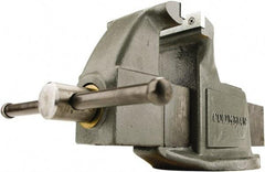 Wilton - 4" Jaw Width, 4" Opening Capacity, 2-1/4" Throat Depth, Steel Swivel Bench Vise - Bolt Down Base Attachment - Apex Tool & Supply
