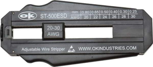 Jonard Tools - 30 to 20 AWG Capacity Precision Wire Stripper - ESD Safe Polycarbonate Handle - Apex Tool & Supply