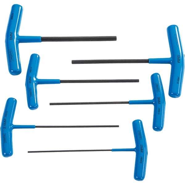 Proto - Hex Key Sets - 6PC 2-6MM T HNDL HEX KEY WRENCH SET - Apex Tool & Supply