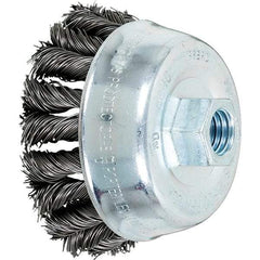 PFERD - Knotted Wire Cup Brush - 3-1/2X.02X5/8-11 COMBITWIST CS KNTCUP BRSH - Apex Tool & Supply