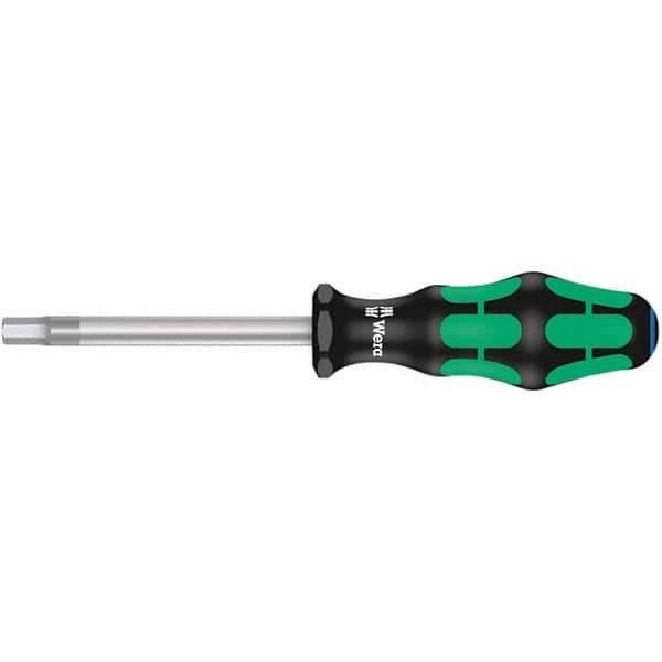 Wera - 5mm Standard Hex Driver - 80mm Blade Length, Ergonomic Cushion Grip Handle, 185mm OAL - Apex Tool & Supply