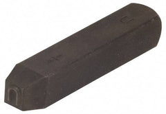Made in USA - 3/16" Character Size, U Character, Heavy Duty Individual Steel Stamp - Steel, Letter - Apex Tool & Supply