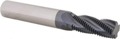 Scientific Cutting Tools - 9/16-20 UN, 0.45" Cutting Diam, 4 Flute, Solid Carbide Helical Flute Thread Mill - Internal/External Thread, 1.12" LOC, 3-1/2" OAL, 1/2" Shank Diam - Apex Tool & Supply