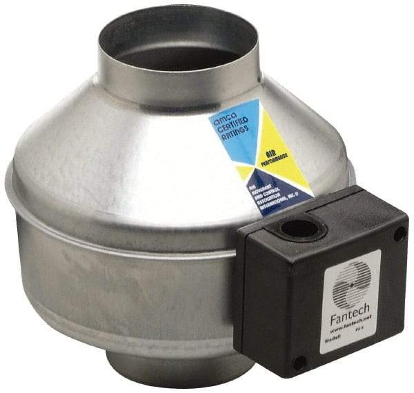Fantech - 4" Diam, 0.19 Amp, 120 Volt Duct Fan - 135 CFM, 3,000 RPM, 0.031 hp, Variable Speed - Apex Tool & Supply