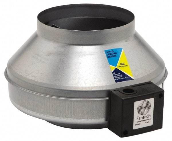 Fantech - 8" Diam, 1.14 Amp, 120 Volt Duct Fan - 461 CFM, 2,550 RPM, 0.183 hp, Variable Speed - Apex Tool & Supply