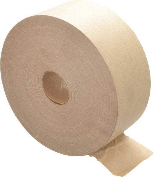 Intertape - 2-3/4" x 500' Natural (Color) Water Activated Adhesive Sealing Tape - Paper Backing, 6.1 mil Thick, Series KR500 - Apex Tool & Supply