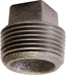Made in USA - Size 4", Class 125, Cast Iron Black Pipe Square Plug - 175 psi, FPT End Connection - Apex Tool & Supply