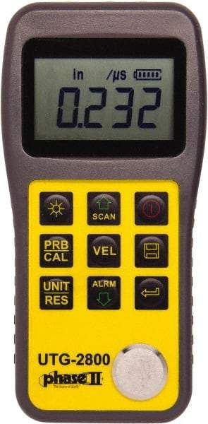 Phase II - 0.04" to 12" Measurement, 0.001" Resolution Electronic Thickness Gage - Accurate up to 0.0015" - Apex Tool & Supply