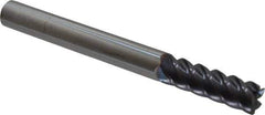 Niagara Cutter - 1/4", 5 Flute, Single End, Solid Carbide, 0.02" Corner Radius End Mill - 2-1/2" OAL, 45° Helix, Right Hand Flute, 3/4" LOC, Right Hand Cut - Apex Tool & Supply