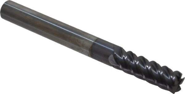 Niagara Cutter - 1/4", 5 Flute, Single End, Solid Carbide, 0.015" Corner Radius End Mill - 2-1/2" OAL, 45° Helix, Right Hand Flute, 3/4" LOC, Right Hand Cut - Apex Tool & Supply