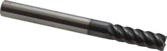 Niagara Cutter - 1/4", 5 Flute, Single End, Solid Carbide, 0.03" Corner Radius End Mill - 2-1/2" OAL, 45° Helix, Right Hand Flute, 3/4" LOC, Right Hand Cut - Apex Tool & Supply