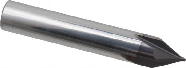 Niagara Cutter - 1/2" Diam 4 Flute Single End Solid Carbide Chamfer Mill - Apex Tool & Supply