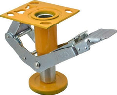 Albion - 7-1/2" Mounting Height, Position Floor Lock for 6" Diam Caster Wheels - 1-1/2" Retracted Clearance - Apex Tool & Supply