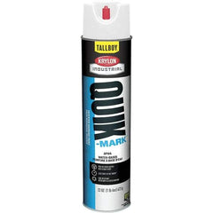 Krylon - 25 fl oz White Marking Paint - 35 to 71 Sq Ft Coverage, Water-Based Formula - Apex Tool & Supply