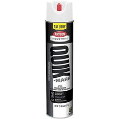 Krylon - 25 fl oz White Marking Paint - 35 to 71 Sq Ft Coverage, Solvent-Based Formula - Apex Tool & Supply