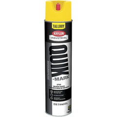 Krylon - 25 fl oz Yellow Marking Paint - 35 to 71 Sq Ft Coverage, Solvent-Based Formula - Apex Tool & Supply