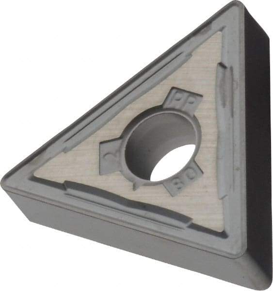 Kennametal - TNMG432 RP Grade KCU10 Carbide Turning Insert - TiAlN Finish, 60° Triangle, 1/2" Inscr Circle, 3/16" Thick, 1/32" Corner Radius - Apex Tool & Supply